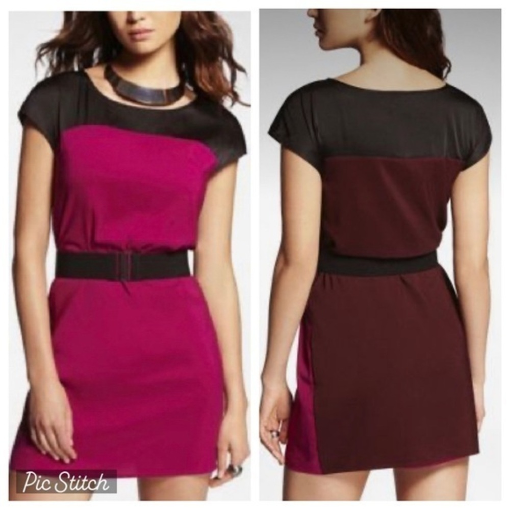 Express Colorblock Shift Dress